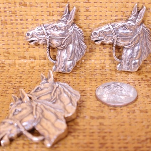 4-C415 Mule head Cut-out Concho 2&quot; Screw Back