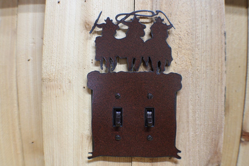 Rustic Finish with 3-D look Cabin Lodge,Mountains,Farm,Wildlife Switchplate Possy Single GFI or Rectangular Switch Plug