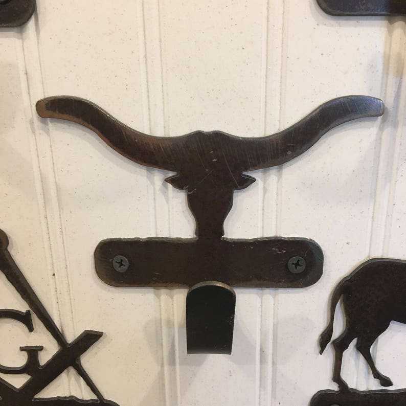 Rustics Cowboy W/Rope and Saddle Robe or Rope Hook Home Etsy