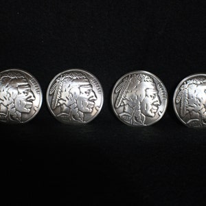 4-C101A Indian Head Nickel Concho 1 1/2" Screw back