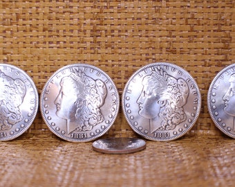 4-C109 Morgan Silver Dollar Concho 1 1/2" Screw back