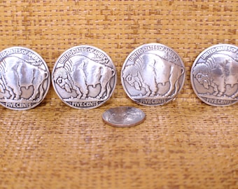 4-C102A Buffalo Nickel Concho 1 1/2" Screw back