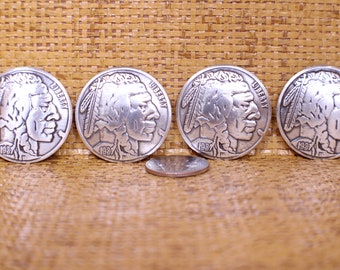 4-C101A Indian Head Nickel Concho 1 1/2" Screw back