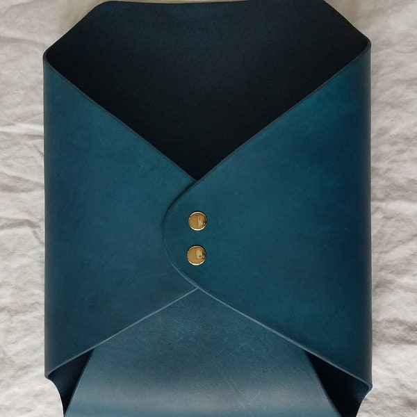 Extra Large Leather Wall Hanging Envelope, Leather Envelope, Mail Organizer, Wall Storage, Office Organizer, Leather Pocket, Magazine Holder