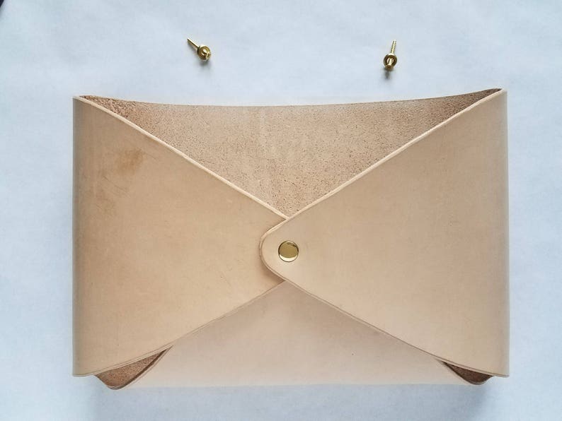 Large Horizontal Leather Wall Hanging Envelope Leather Etsy