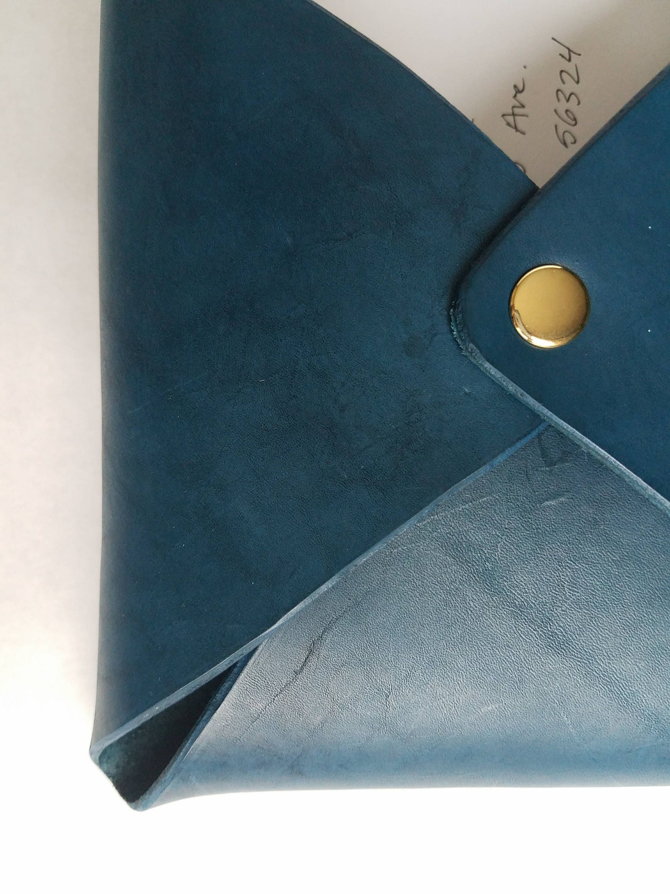 Medium Leather Wall Hanging Envelope, Leather Envelope, Mail Organizer