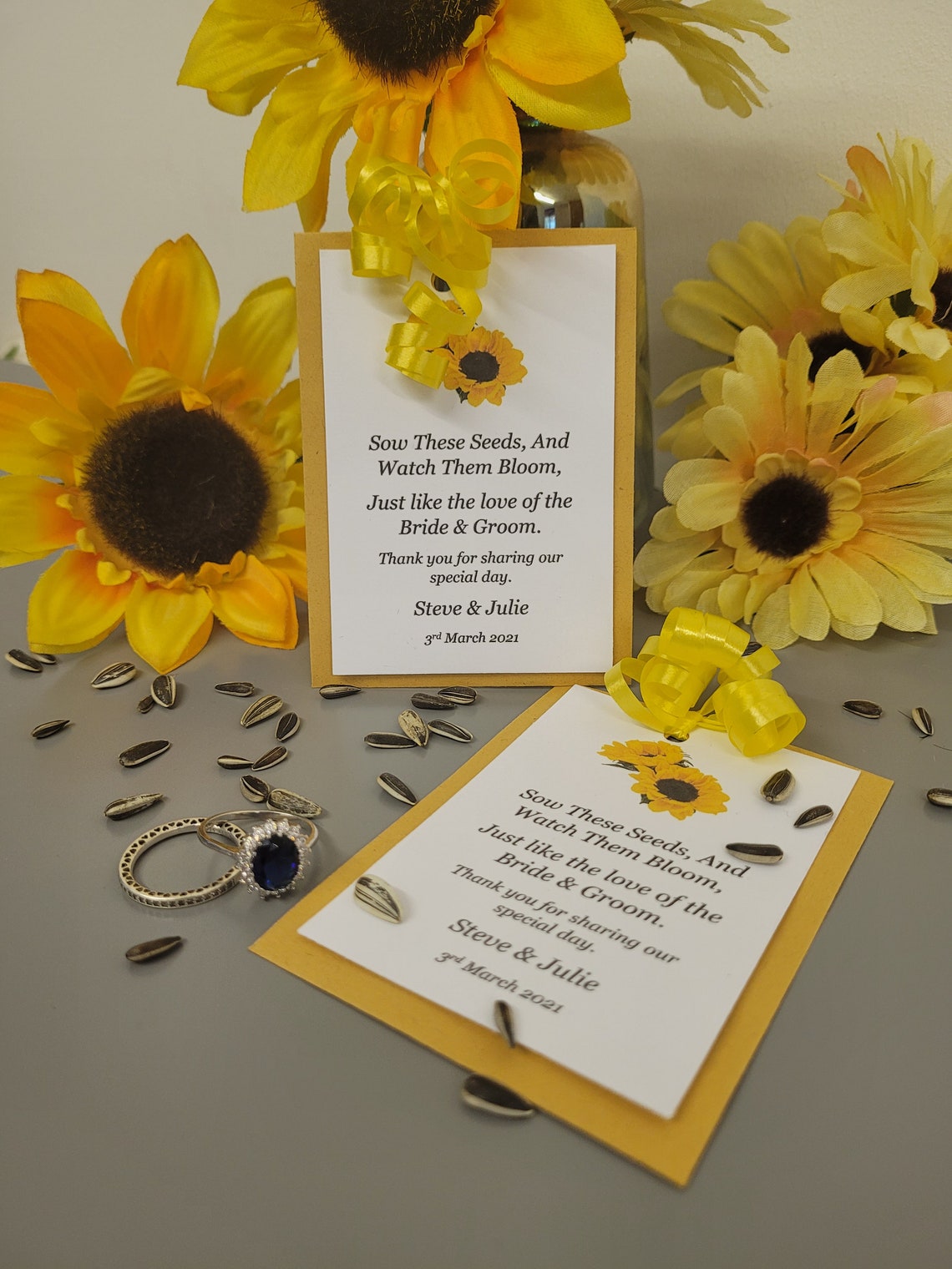 Sunflower Seed Wedding Favours. Wedding Seed Gifts. Seed Etsy