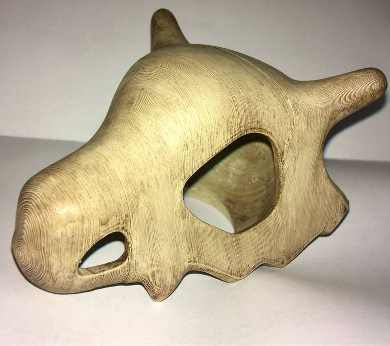 Cubone Skull - 3D Printed and Hand Painted - Pokémon 