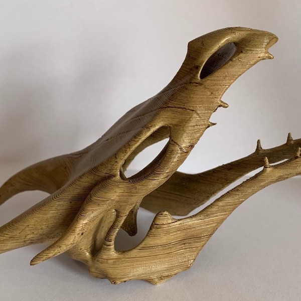 Dragon skull - 3D Printed and hand painted! - Skyrim - D&D