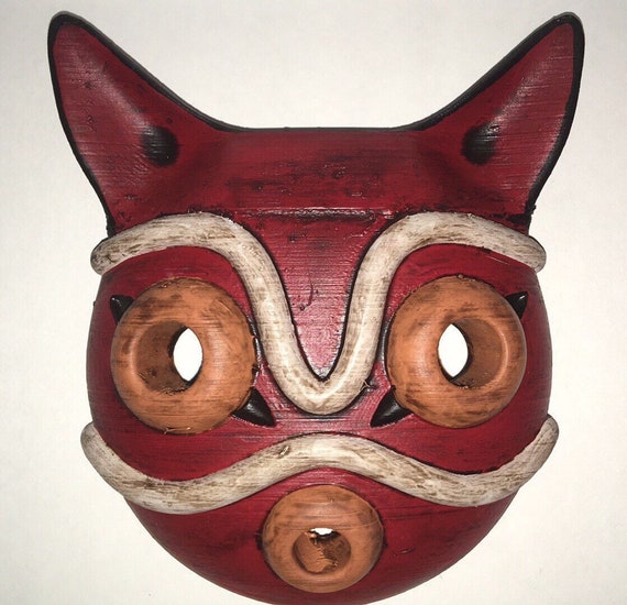 Princess Mononoke San Maske 3d Gedruckt Und Handbemalt Etsy