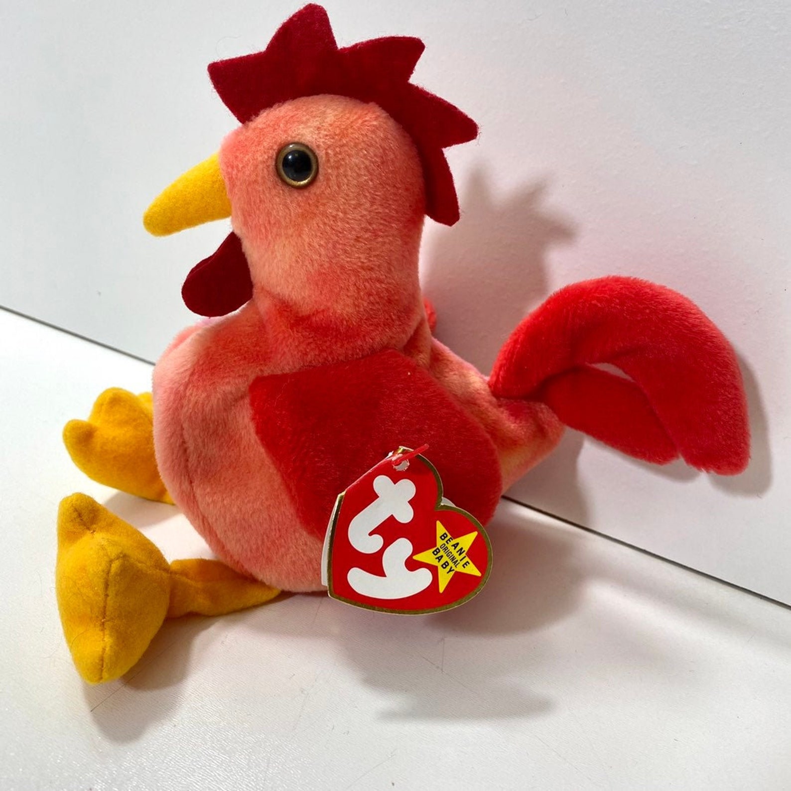 Ty Beanie Babies Doodle Rooster PVC Strut Vintage 1996 Etsy