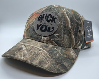 Buck You Hunting Hat, Camo, Blaze Orange, Other Options, Flexfit, Richardson, Yupoong