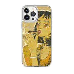 La Femme – Surreal Feminine Art Phone Case | Cigarette Painting | iPhone Models