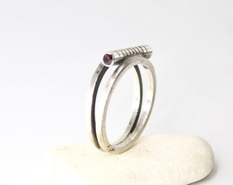 Garnet double ring art.413