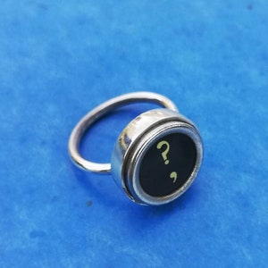 Anillo de plata con llave de máquina de escribir años 30 - Llave bajo pedido art.355