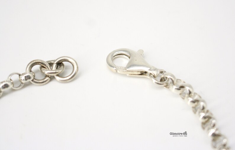 bracelet with clock art.267 Bracelet with rectangular clock mechanism silver chain