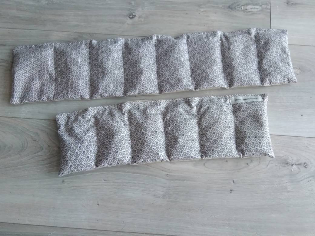 Bouillotte sèche tour de cou aux noyaux de cerise saki taupe - Etsy France