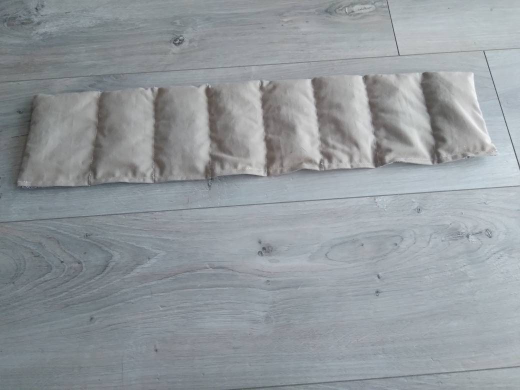 Bouillotte sèche tour de cou aux noyaux de cerise saki taupe - Etsy France