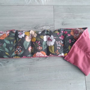 organic dry hot water bottle with cherry stones fleurs