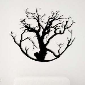 Metal Tree of Life Wall Decor: Geometric Home Wall Art (24x20 inches)