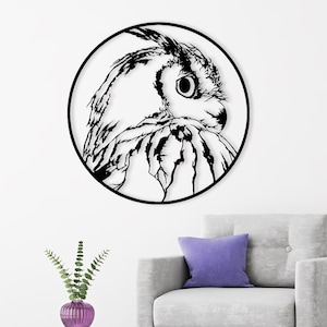 Owl Metal Decor, Metal Wall Decor, Housewarming Decor, Metal Wall Art, Home Wall Hangings, Geometric WallArt, Home Metal Decor, Home Art