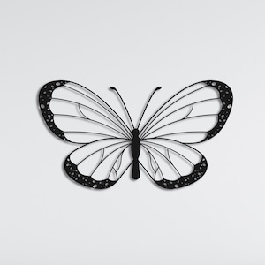 Minimalist Metal Butterfly Wall Art: Geometric Home Decor