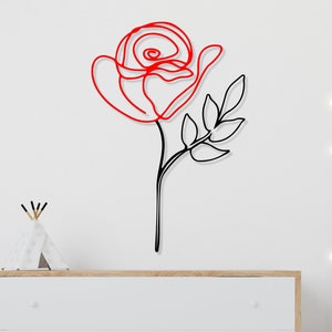 Dessin au trait minimaliste, décoration murale en métal, art mural en métal, tentures murales de maison, art mural géométrique, art déco maison