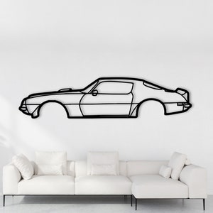 1977 Pontiac Firebird Silhouette Metal Wall Art: Garage Decor