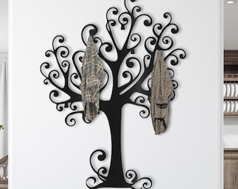 Extra Large Metal Branch Coat Rack: Modern Tree Wall Hanger