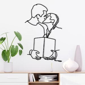 Minimalist Line Art, Metal Wall Decor, Metal Wall Art, Home Wall Hangings, Geometric Wall Art, Home Metal Decor