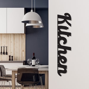 Küche Metallschild: Vertikales Wanddekor, moderne Hausdekoration