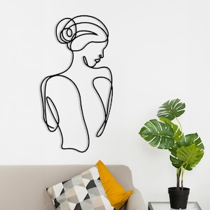 Minimalist Line Art, Metal Wall Decor, Metal Wall Art, Home Wall Hangings, Geometric Wall Art, Home Art Decor