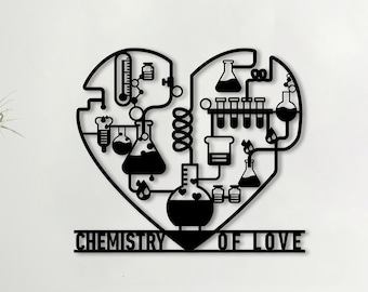 Chemistry of Love Metal Wall Art: Science Decor
