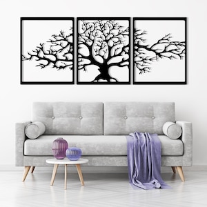 Tree of Life Metal Medium Size Wall Decor, Home Metal Decor, Art Work, Wall Art, Metal Art, Wall Decoration , (18X15in) (48x39cm) (3 pcs.)