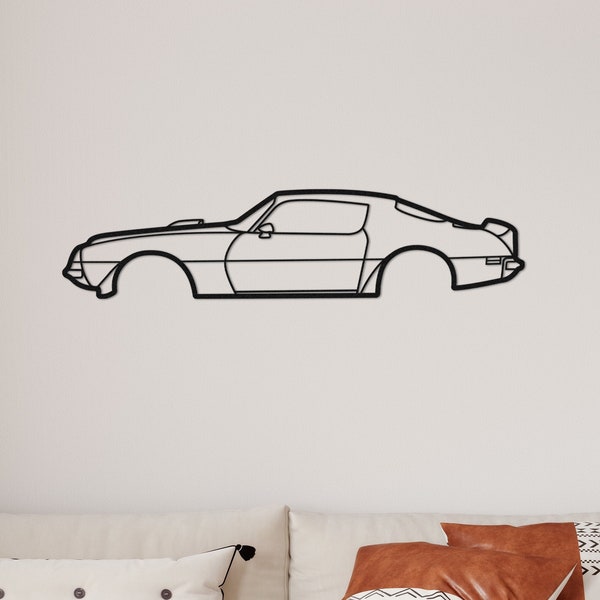 1977 Pontiac Firebird Silhouette Metal Wall Art, Garage Wall Decor, Car Wall Decor, Automotive Wall Art, Classic Car Gift, Decor Of Car,