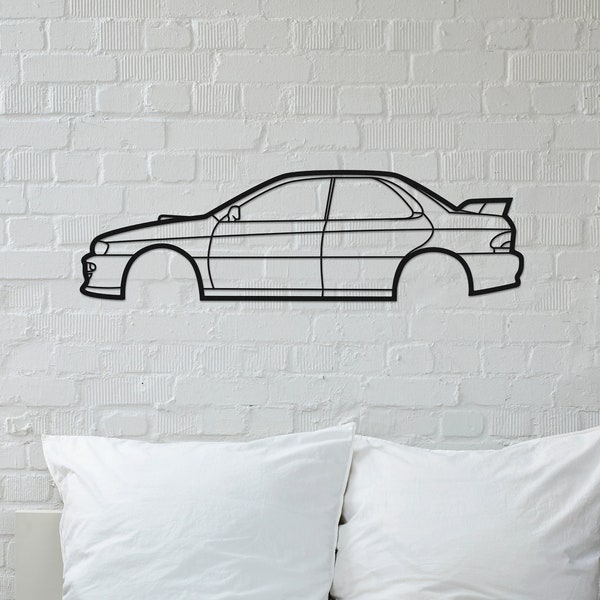 1998 Subaru Impreza  Silhouette Metal Wall Art, Garage Wall Decor, Car Wall Decor, Automotive Wall Art, Classic Car Gift, Decor Of Car