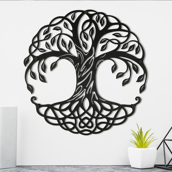 Arbre de Vie Décor, Mural en Métal Décor, Mural En Métal Art, 3D Mural en Métal Décor, Cadeau de la Saint-Valentin, Cadeau maison