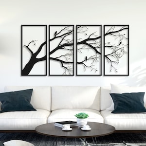 Décoration Murale En Métal, Décoration Arbre De Vie, Décoration Murale En Métal, Décoration Murale Géométrique, (120 x 60 cm) (48&quot;x 24&quot;)