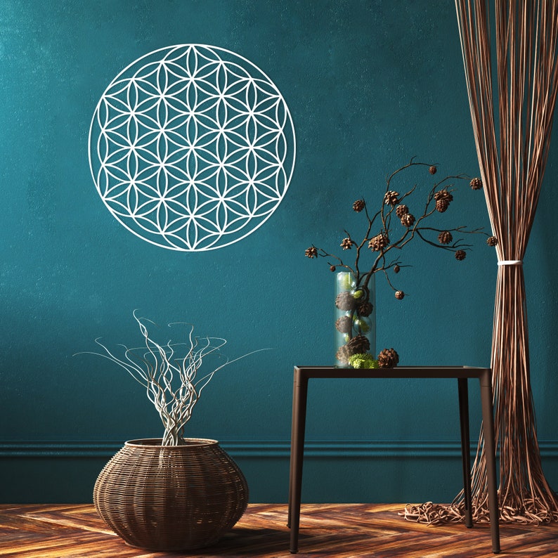 Flower of Life Metal Wall Art, Flower of Life Wall Decor, Wall Decor, Wall Hangings, Geometric Wall Art, Christmas Gift, Housewarming Gift zdjęcie 10