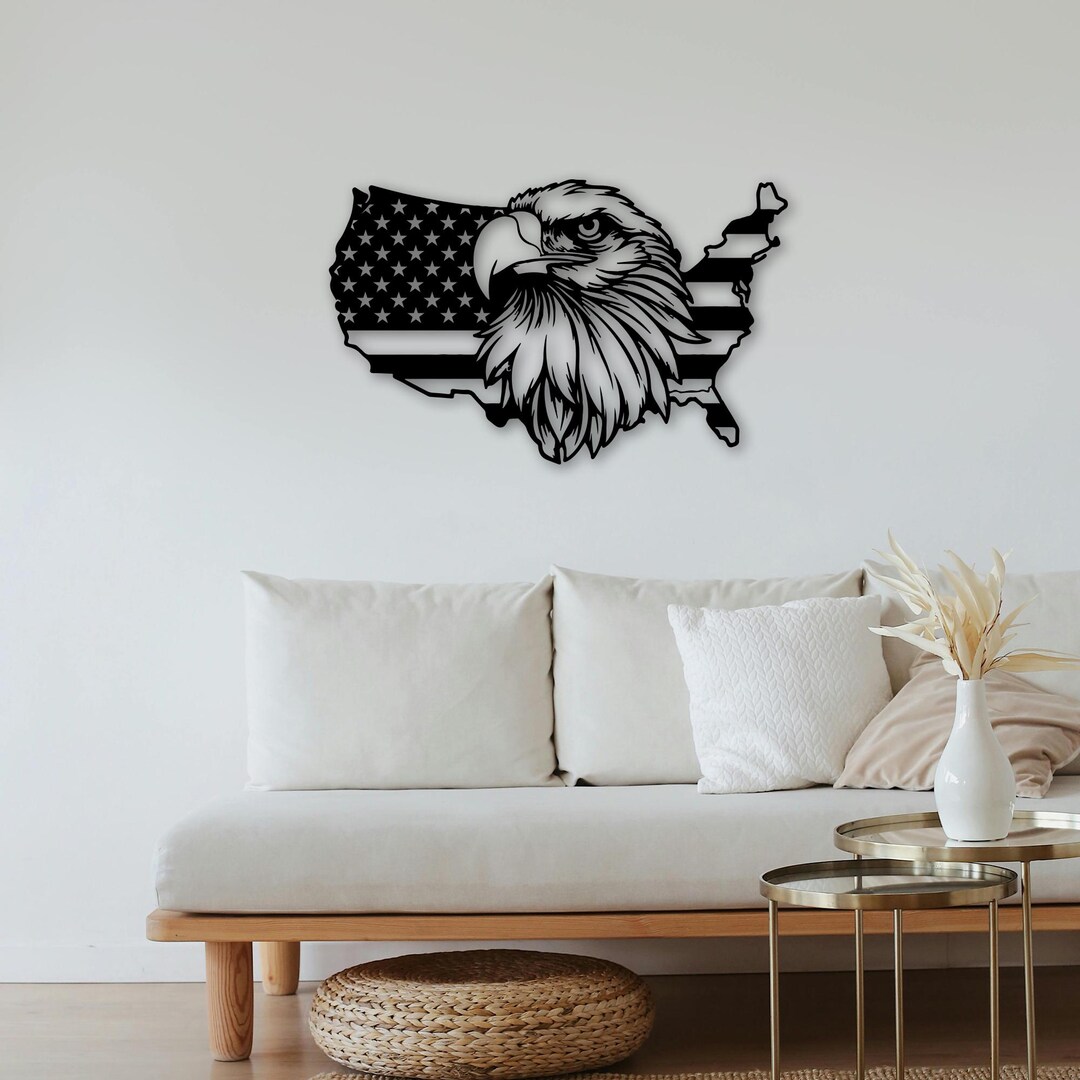 Eagle Metal Wall Art: American Flag Patriotic Decor - Etsy
