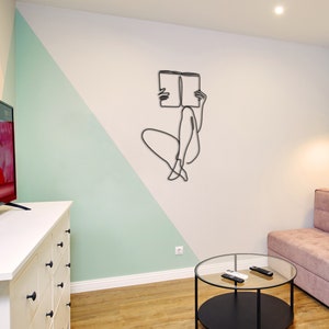 Minimalist Line Art, Metal Wall Decor, Metal Wall Art, Home Wall Hangings, Geometric Wall Art, Home Metal Decor image 5