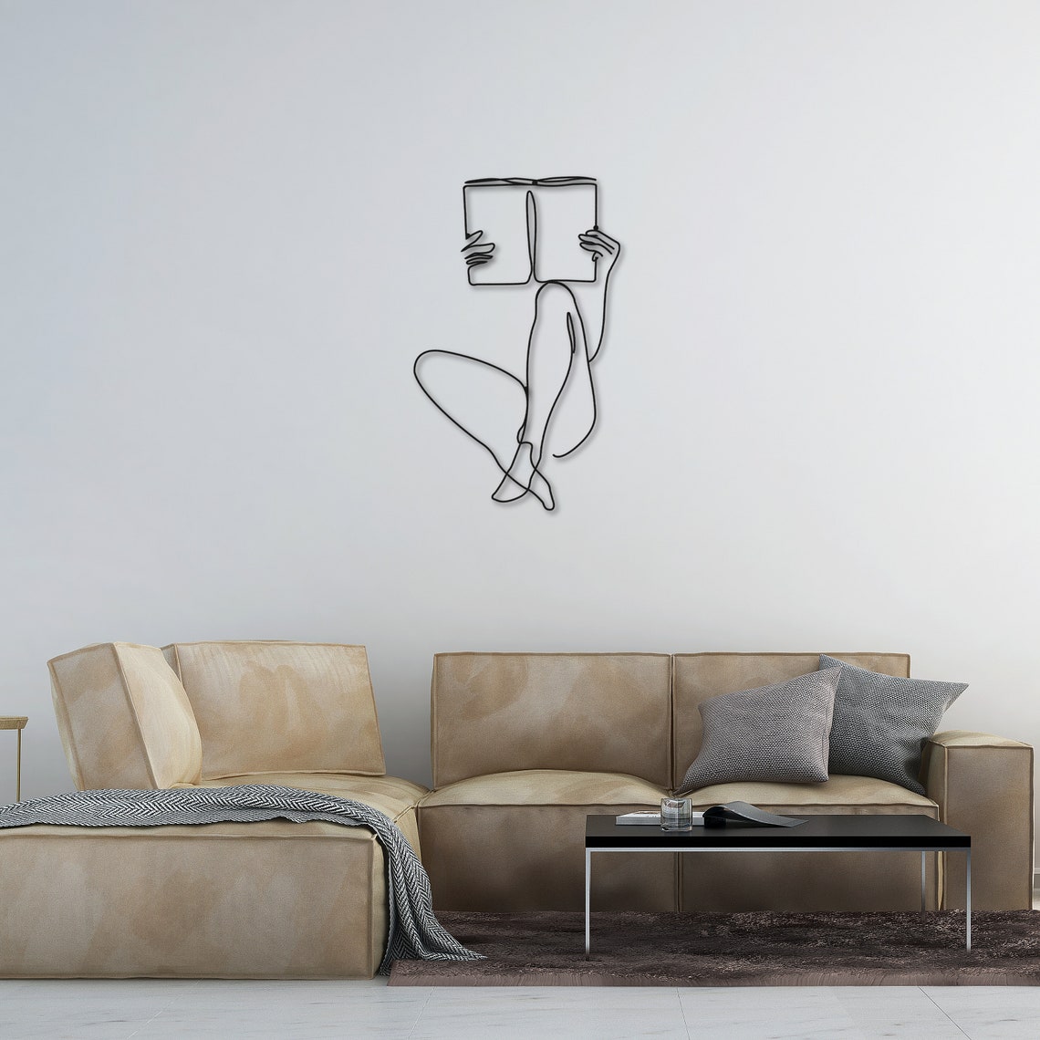 Minimalist Line Art Metal Wall Decor Metal Wall Art Home Etsy