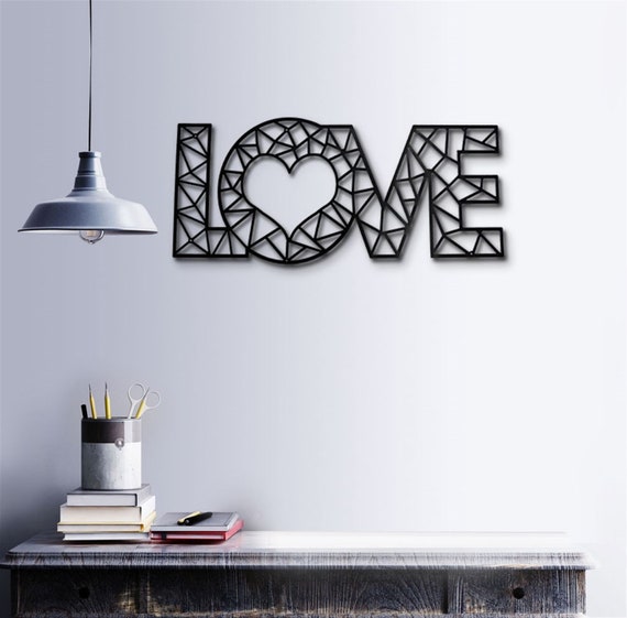 Love Metal Wall Decor Metal Wall Art Decor 3D Metal Wall Decor Etsy