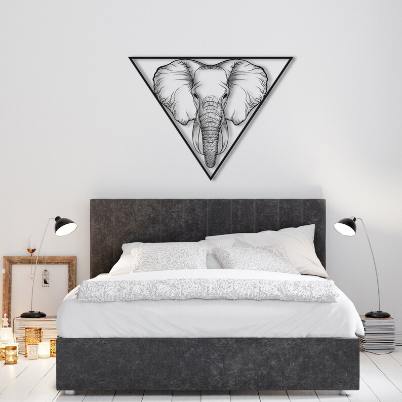 Elephant Metal Decor Metal Wall Decor Housewarming Decor Etsy