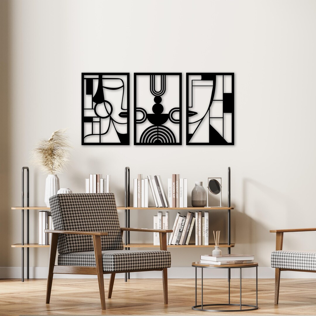 Modern Abstract Wall Art | Triptych Decor - Etsy