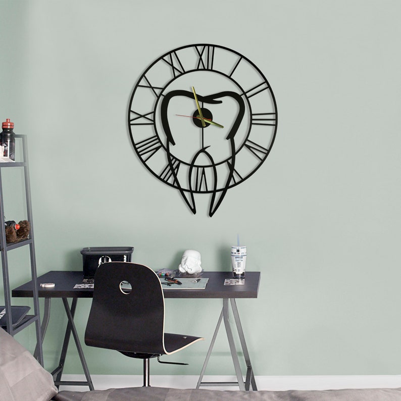 Dentist Unique Design Metal Wall Clock,Metal Wall Decor, Art Work, Wall Art, Metal Art, Wall Decoration, Home Metal Decor 24X24in60x60cm image 1