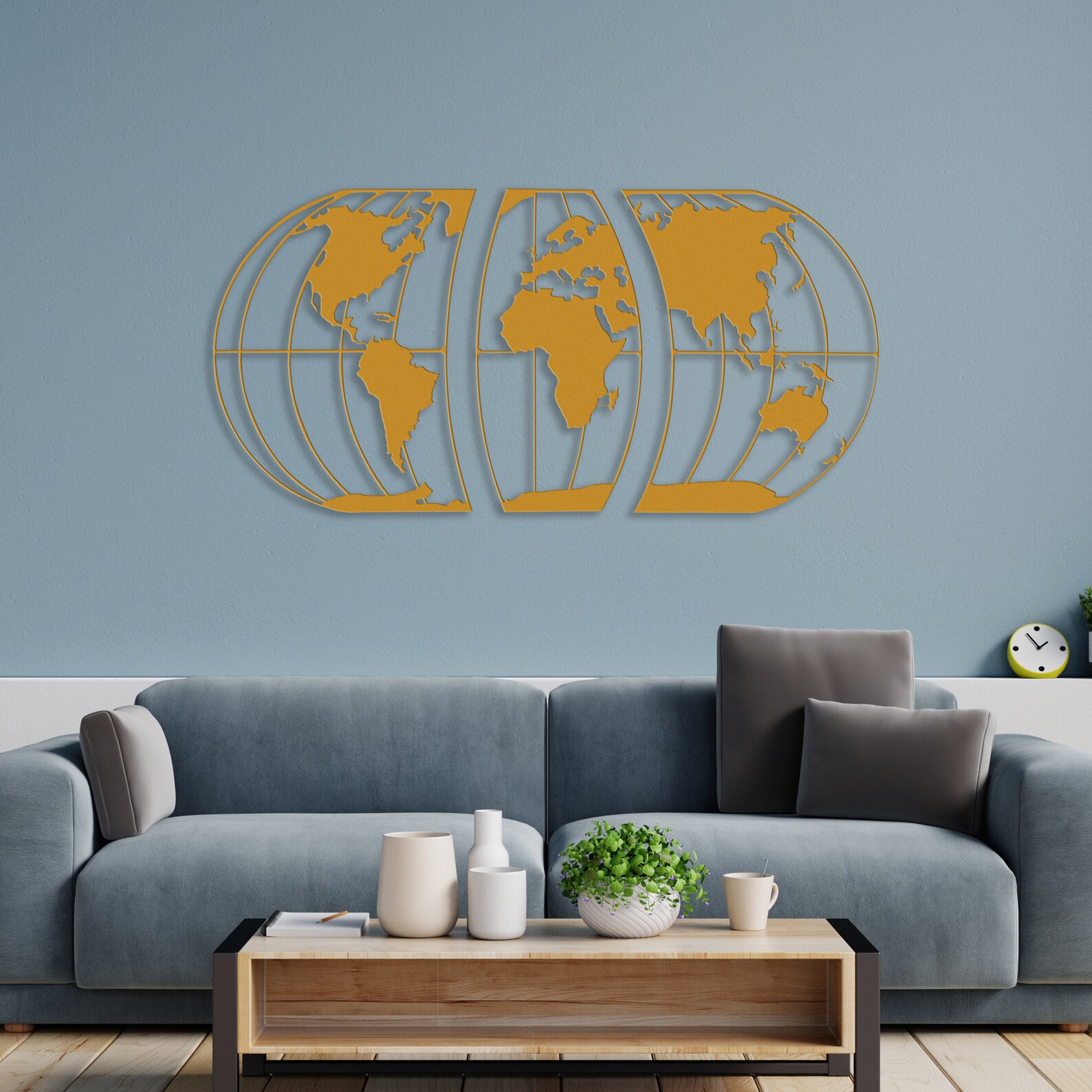 Metal World Map Metal Wall Decor Art Work World Map Wall Etsy