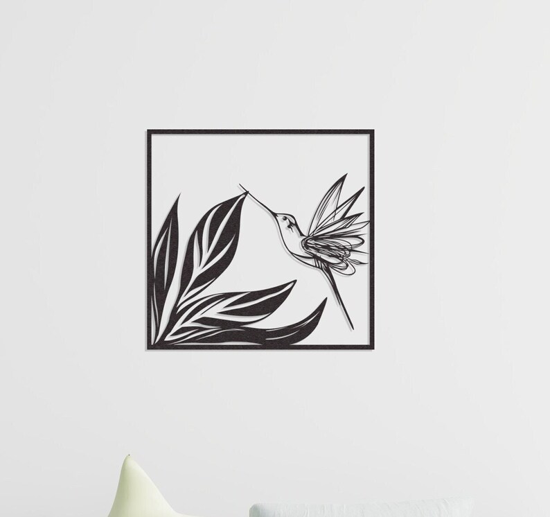 Metal Wall Art Hummingbird Wall Decor Animal Wall Decor Etsy