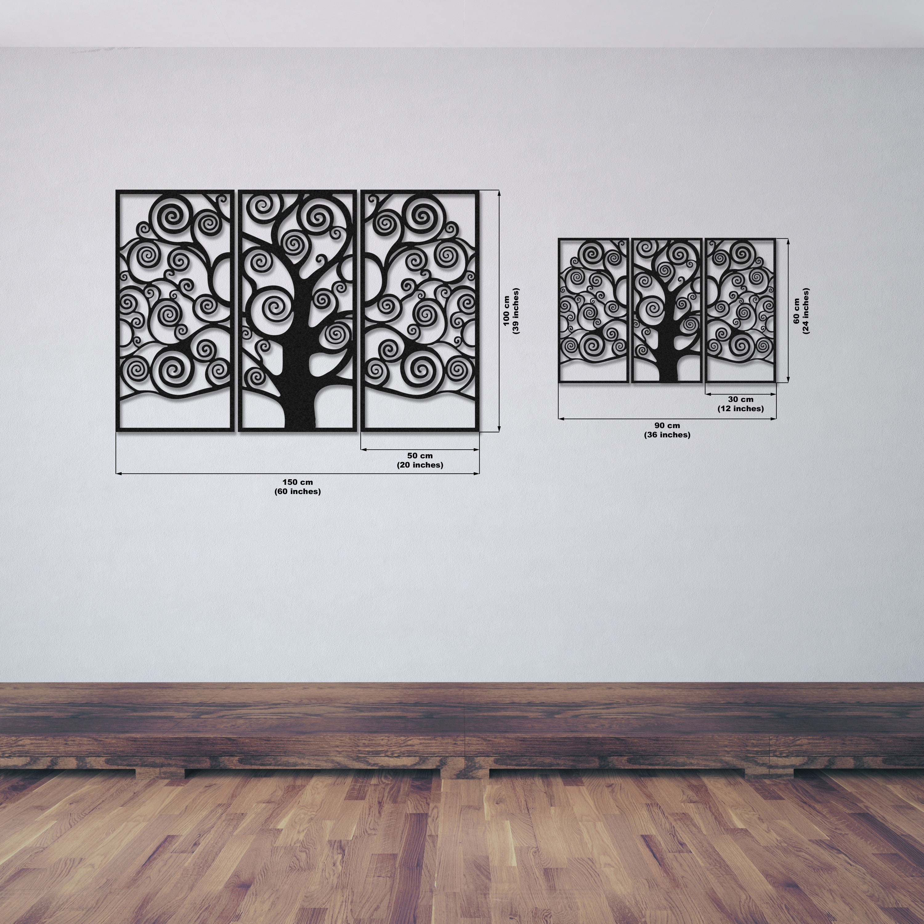 80€ sur Décoration Murale en Métal Arbre de vie, Art Mural Nature- 30 x 31  cm - DEKORY - Achat & prix