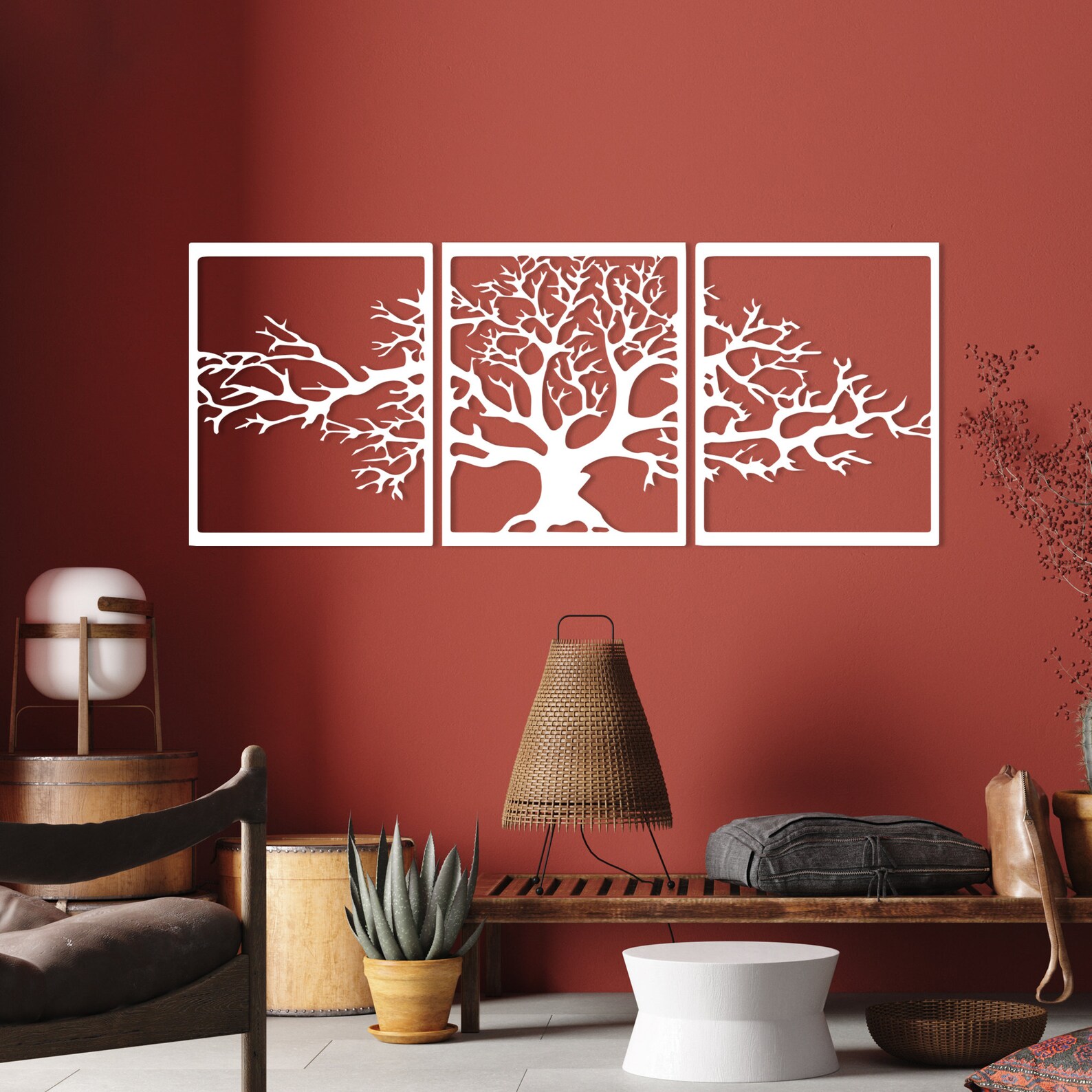 Décoration Murale Arbre De Vie En Métal – Décor Mural DEKORY Noir, Fait Main